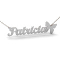 Nombre personalizado Collar personalizable Nombre colgante de acero inoxidable Collar chapado de oro Carta Corona Joyería personalizada Regalo